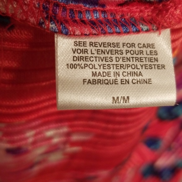 H.I.P. Cold-Shoulder Floral Print Sleeveless Top M - Picture 6 of 7